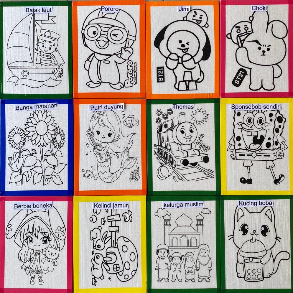 

KODE L8D Paket 5 styrofoam lukis list lakbangabus lukis ukuran 3x 4
