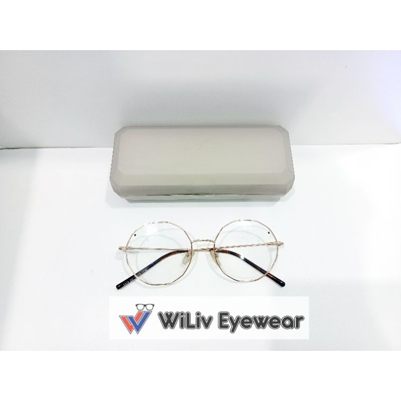 frame oval metal unisex, kode butterfly