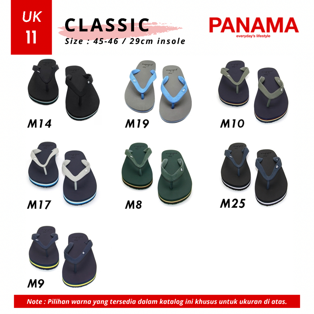 Sandal Jepit Pria Panama Classic UK 11 (Size 45 46)