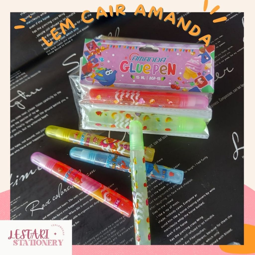 

Glue pen Amanda 10ml | Lem cair amanda | lem liquid lucu | Lestari Stationery