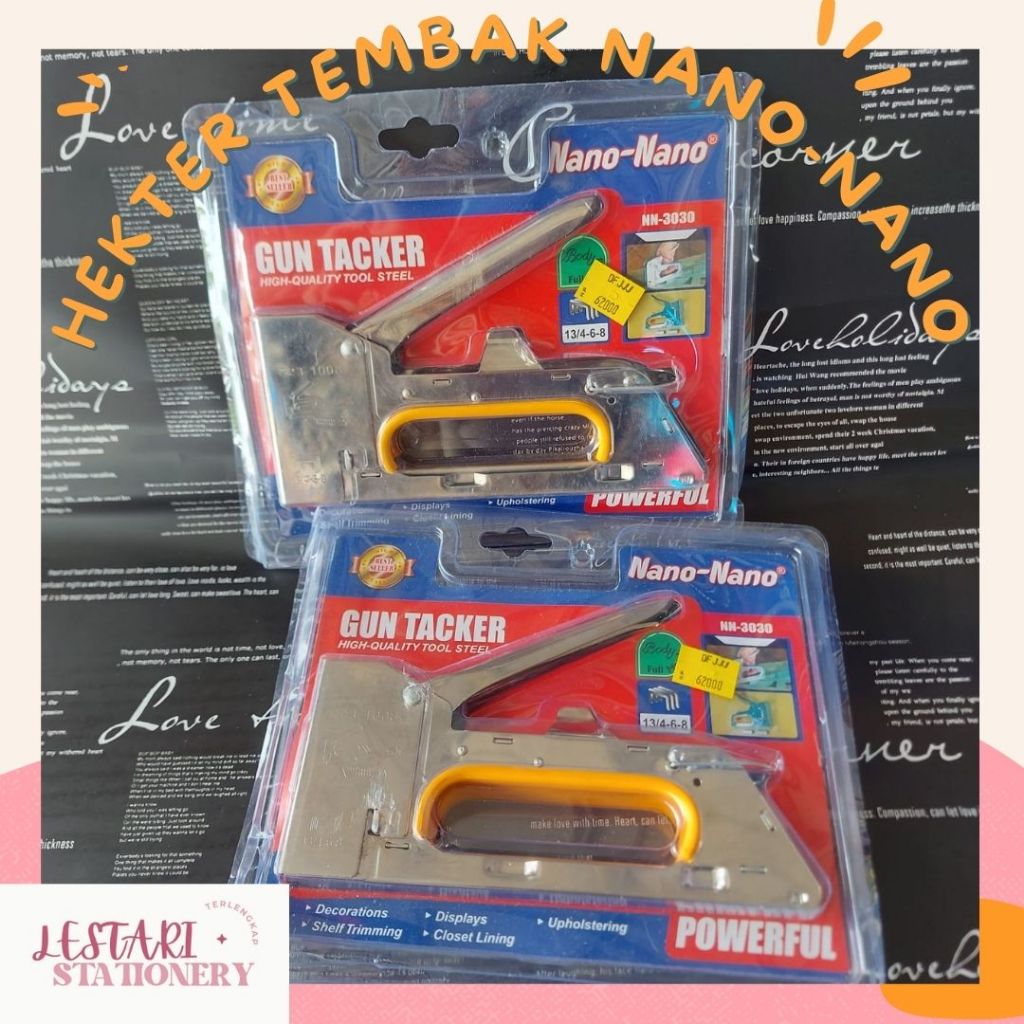 

Hekter Tembak Nano-nano | Gun Tacker Nano-nano | Hekter tembak murah | Lestari Stationery