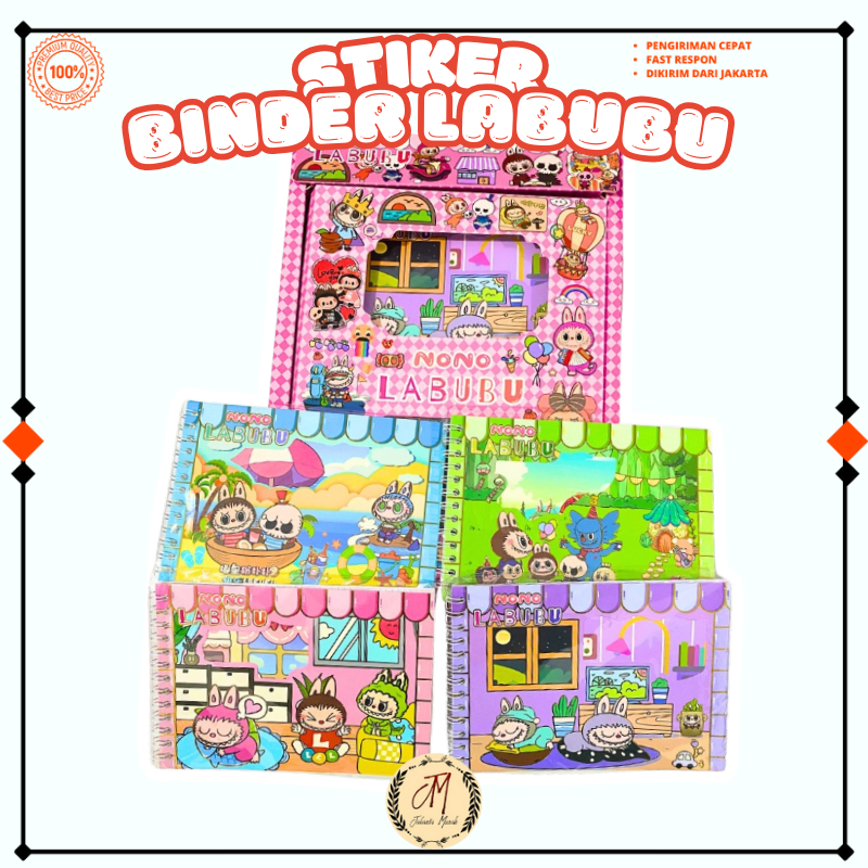 

Binder Book Stiker Notebook Besar Stiker Buku Karakter Labubu Isi 10 Lembar