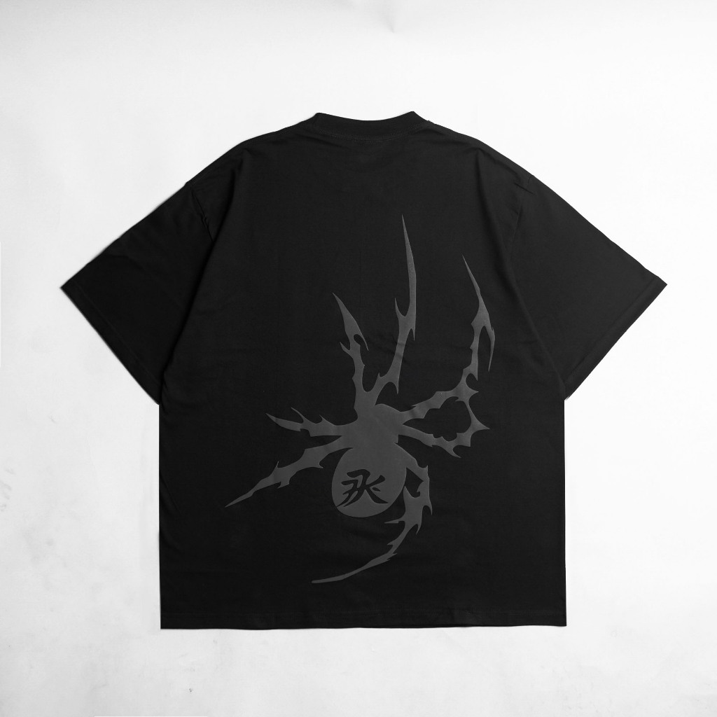 KREMLIN T-Shirt Oversized Relaxed Fit Black Puff - Crawling