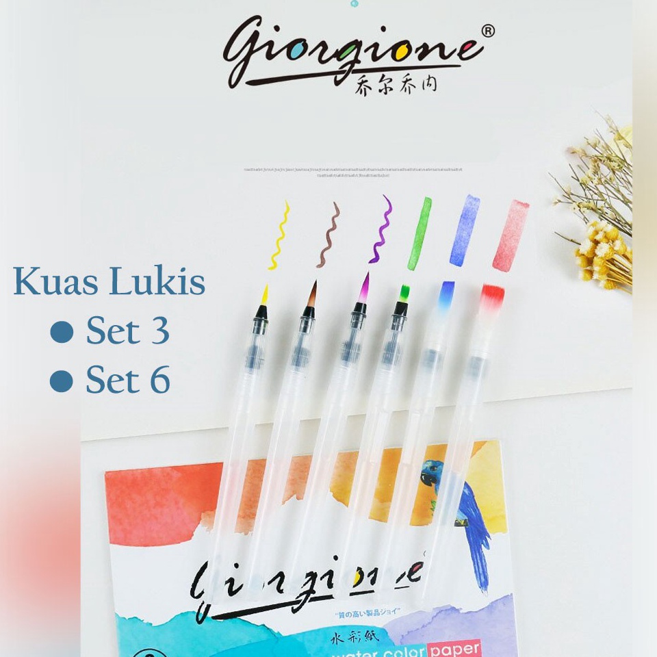 

KODE M3Y5 Giorgione Water Brush Set Kuas Lukis Cat Air Set Waterbrush