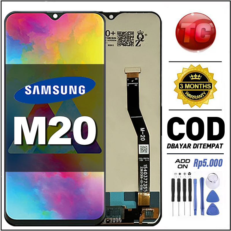 LCD Samsung M20 Original Touchscreen Fullset Asli Ori Compatible For Glass Touch Screen Digitizer