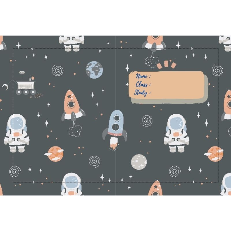 

Sampul Cover buku tulis tema Planet Astronot