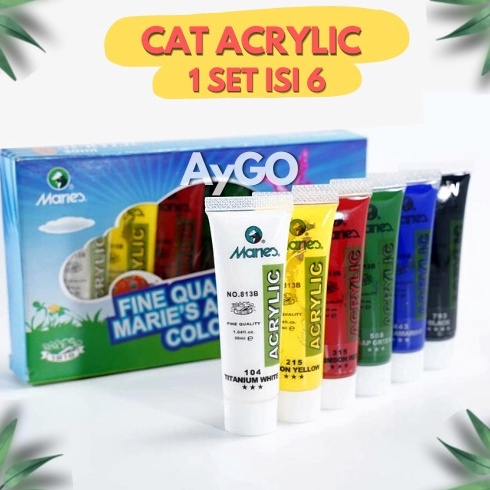 

KODE N2M9 6PCSSET CAT ACRYLIC CAT AKRILIK MARIES 3 ML