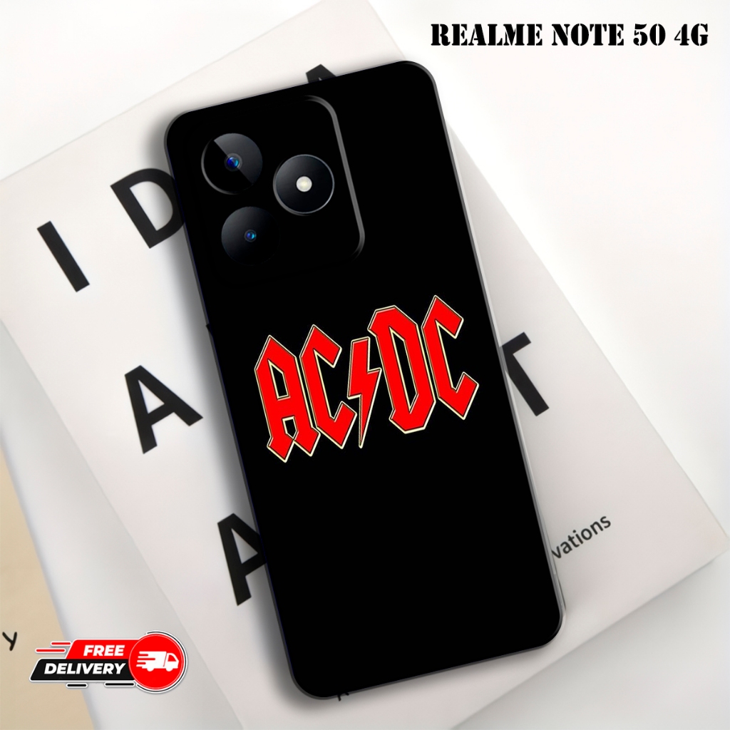 Casing Hp cocok untuk REALME NOTE 50 4G Terbaru - Softcase Fashion Case Band Metal - Type Lain Via C