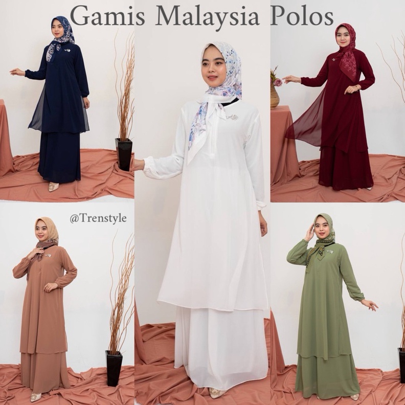 KODE R98I BAJU GAMIS MALAYSIA BAJU KURUNG MALAYSIA POLOS PREMIUM BUSUI FRIENDLY