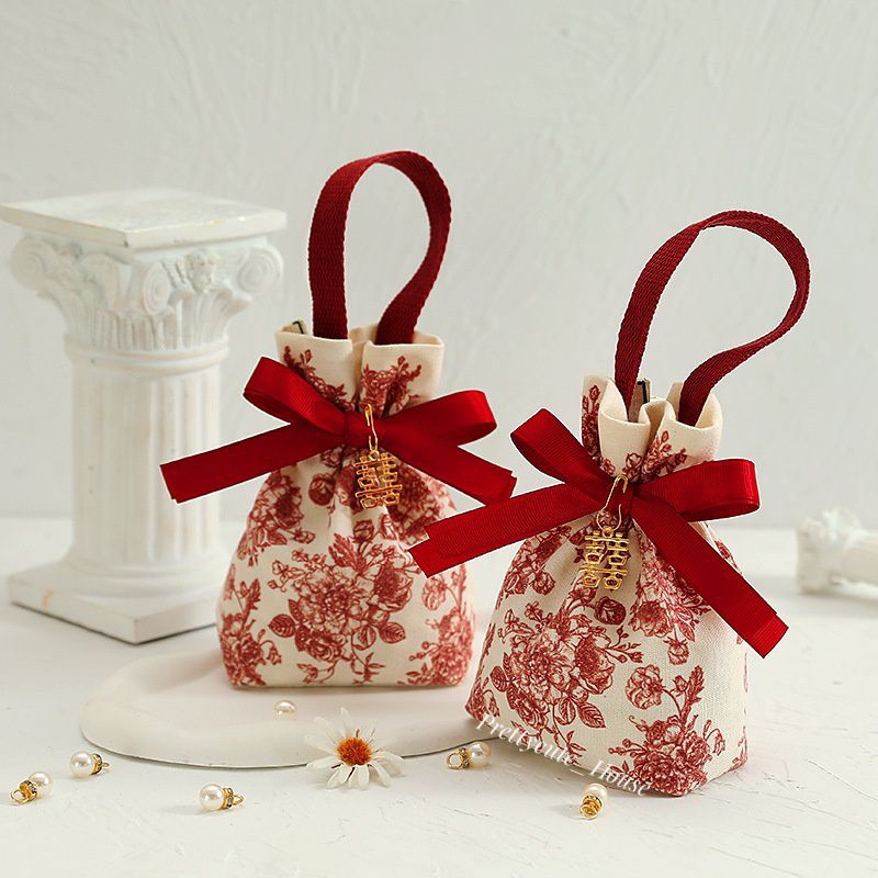 

Pouch Souvenir Canvas Serut ShuangXi / Tas Souvenir Teapai Tingjing / Pouch Souvenir Wedding / Kantong Souvenir Natal / Kantong Hampers Canvas Serut Premium Quality