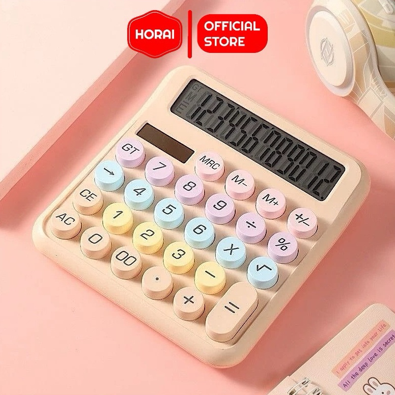 

KODE V3N3 1 PCS Calculator Warna Aesthethic Kalkulator Jumbo 12 Digit Baterai Solar Lucu Unik