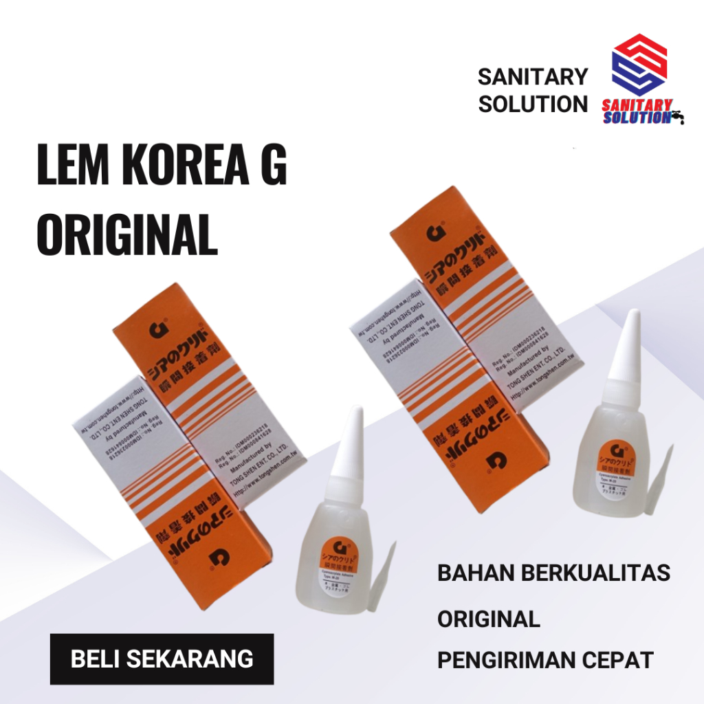 

Lem Korea G Original / Power Glue / Super Glue Asli Original