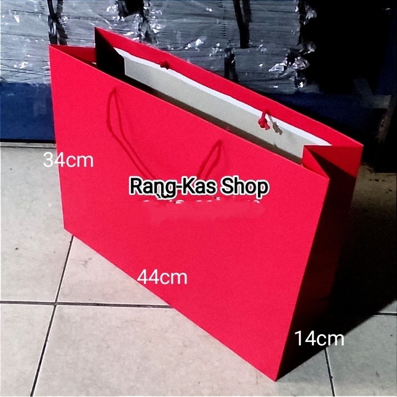 

Paper bag POLOS Landscape Merah JUMBO karton Duplex