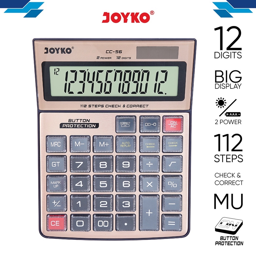 

KODE D1M4 Calculator Kalkulator Joyko CC56 12 Digits