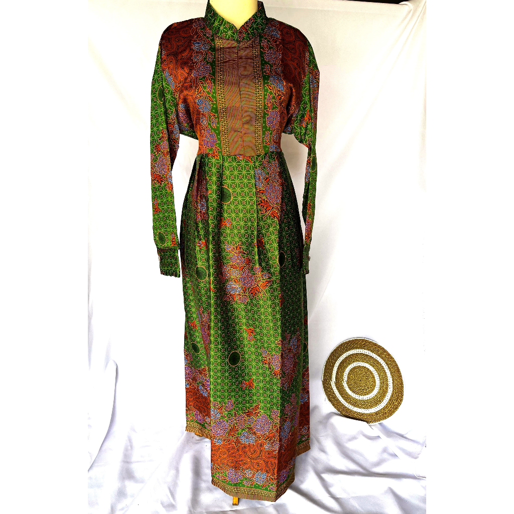 Gamis SEMISUTRA Muslimat NU Hijau Tua/Sragam Muslimat Semisutra NU