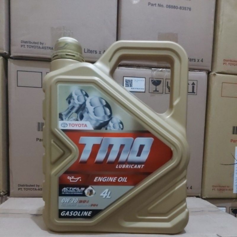 Oli Mesin Mobil Toyota Bensin TMO Gold 0W-20 Kemasan 1 Dus Full Synthetic