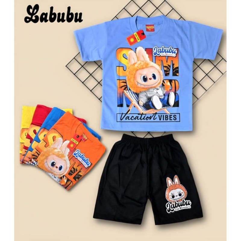 KAOS ANAK WARNA MONSTER LABUBU SETELAN ANAK LABUBU MONSTER