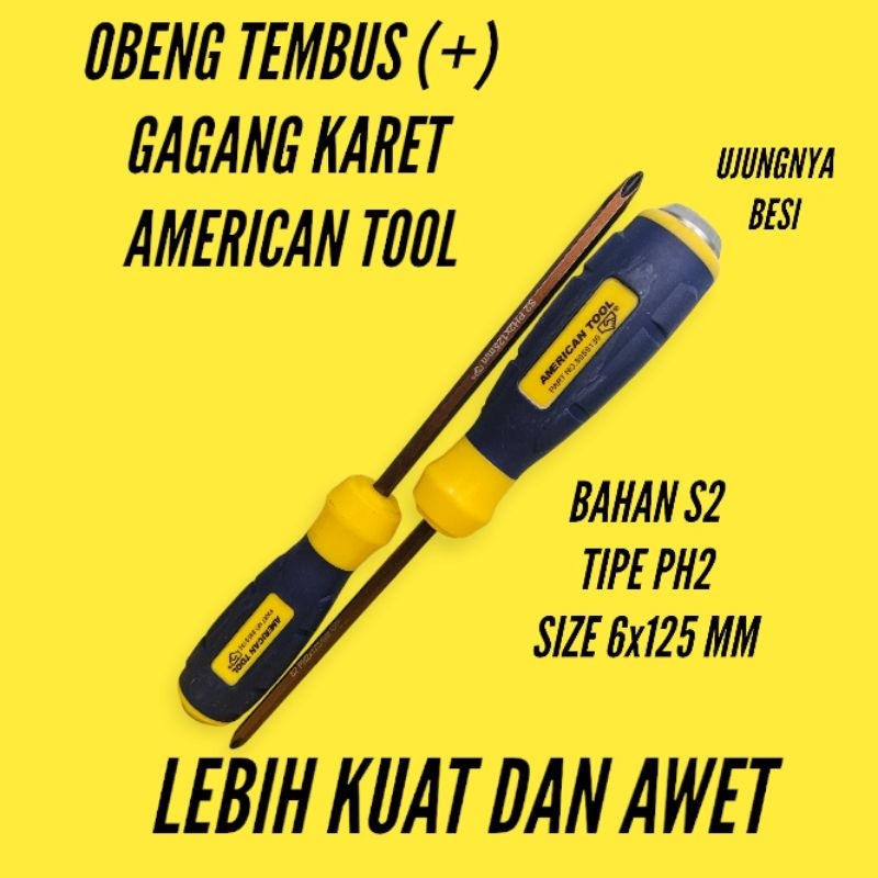 OBENG TEMBUS + AMERICAN TOOL PH2 OBENG GEDOR PH2 AMERICAN TOOL