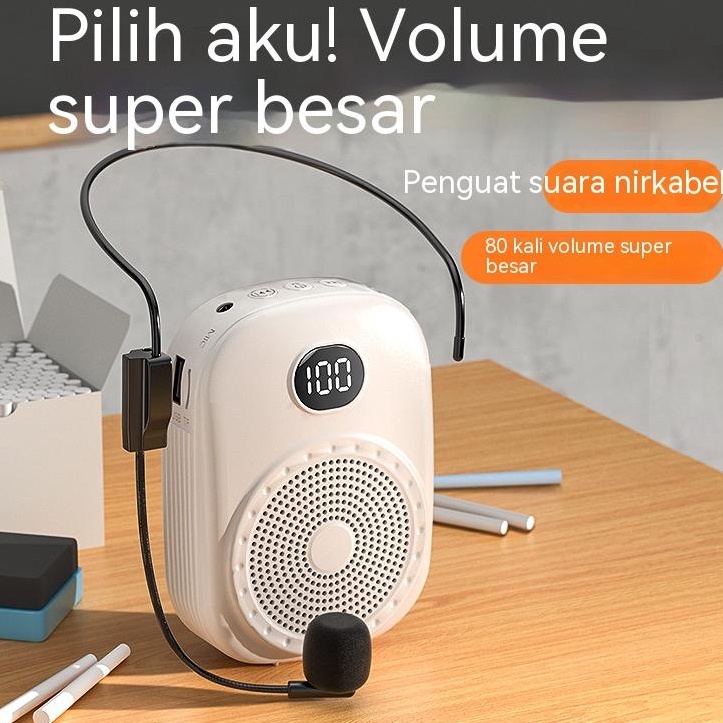 Oke Pr D Guru megafon Bluetooth Bee guru mikrofon nirkabel khusus headset mikrofon kuliah guru kelas