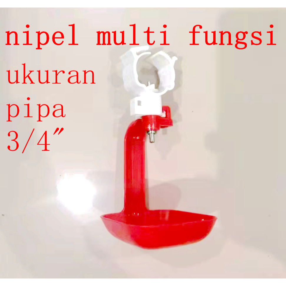 nipple multi fungsi A9 fullset bulat nipel nepel minum air drip cup ternak ayam