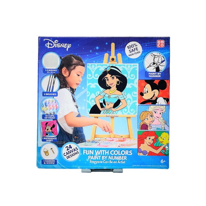 

KODE C1O4 Mainan EMCO Disney Fun With Colors Paint By Numbers Cat Air dan Kanvas