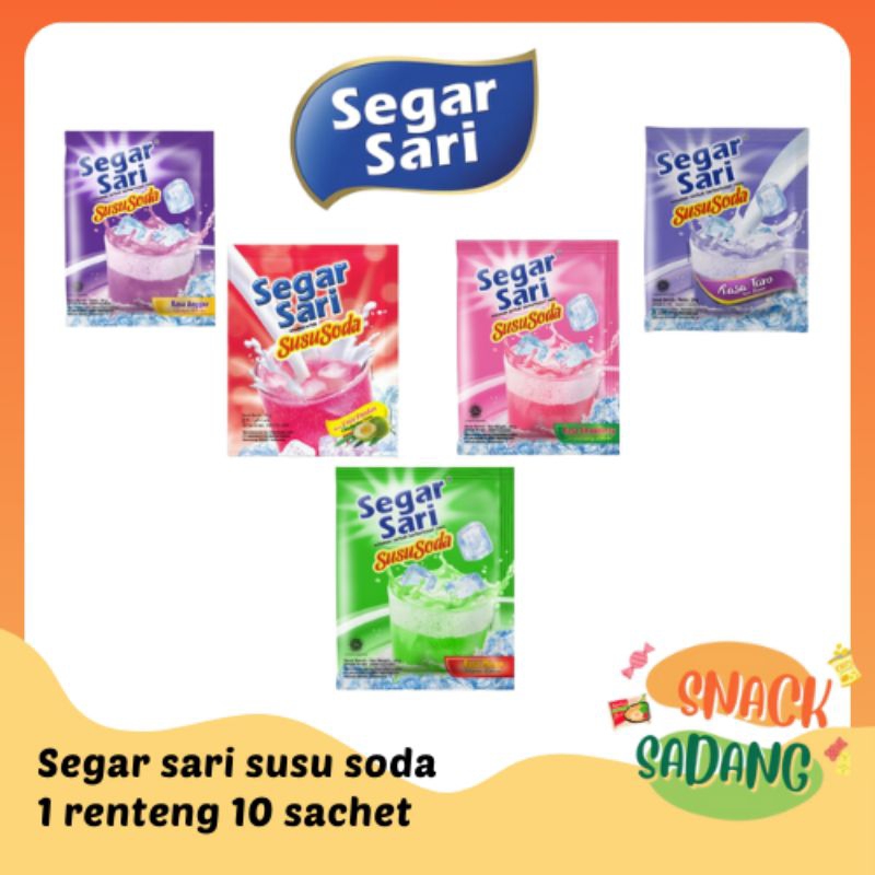 

Segar Sari Susu Soda Minuman Sachet Bersoda cocopandan anggur taro