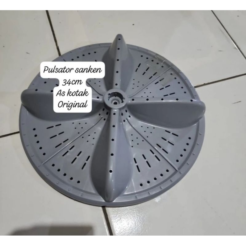pulsator mesin cuci sanken lebar 34cm.as kotak. tanpa tutup baut pulsator. original