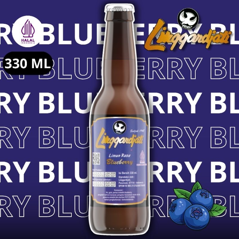 

Limun Linggarjati Blueberry Murah | Minuman Soda Jadul linggardjati 330ml halal termurah