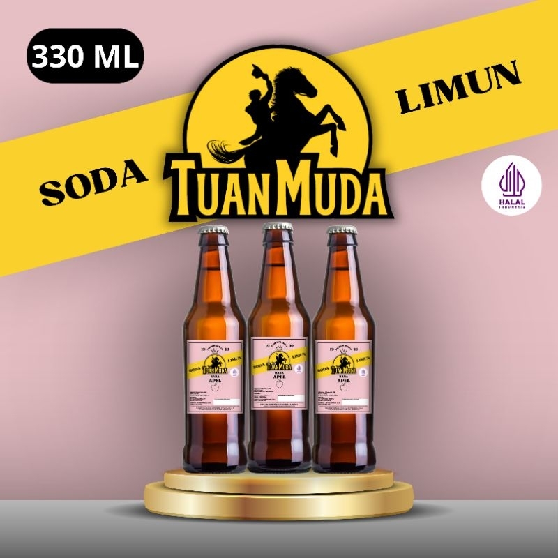 

Limun Tuan Muda Apel 6 botol | Minuman Soda Klasik Nostalgia 330ml halal termurah (Botol Kaca)