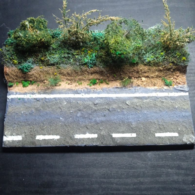 (READY STOCK) Mini Diorama Jalan Raya model 01 untuk mobilan mainan anak skala 64 seukuran Hotwheels