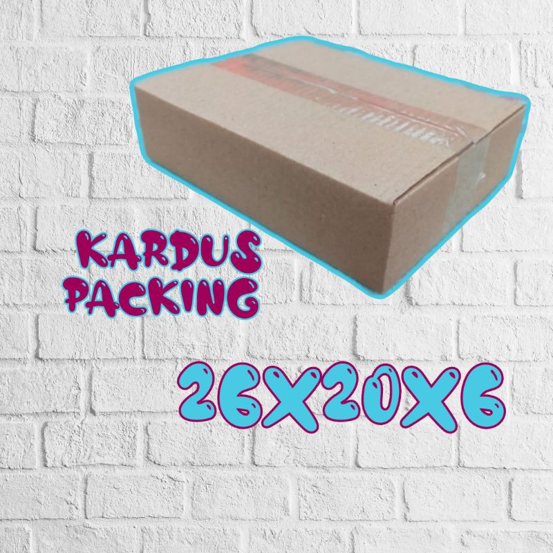 

kardus packing UK 26x20x6'5 kardus polos kardus besar