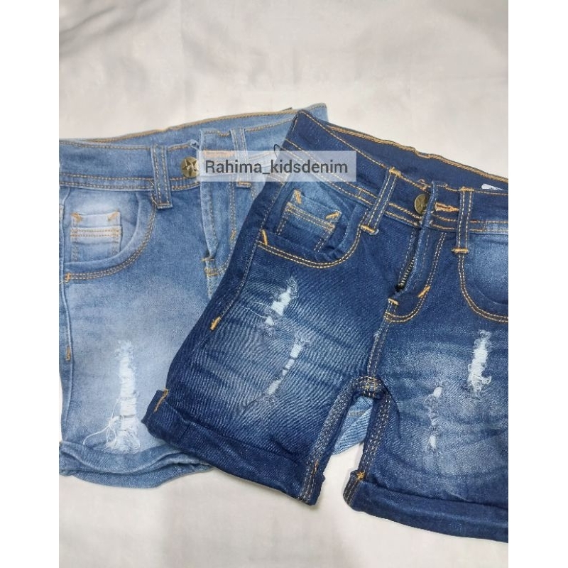 Celana Jeans Pendek Ripped Sobek Anak Cowok Laki Laki Usia 1 Tahun Sampai 12 Tahun