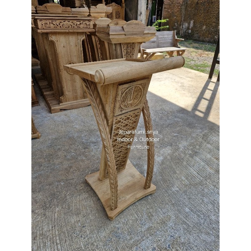 Podium Jati Jepara I Podium Ukir I Podium Pidato I Mimbar Jati Jepara
