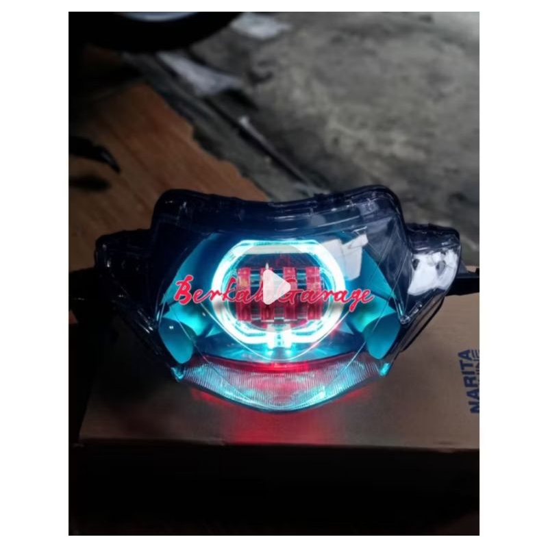 Reflektor Lampu Depan Supra X 125 Biled Daymaker Terpasang High Quality