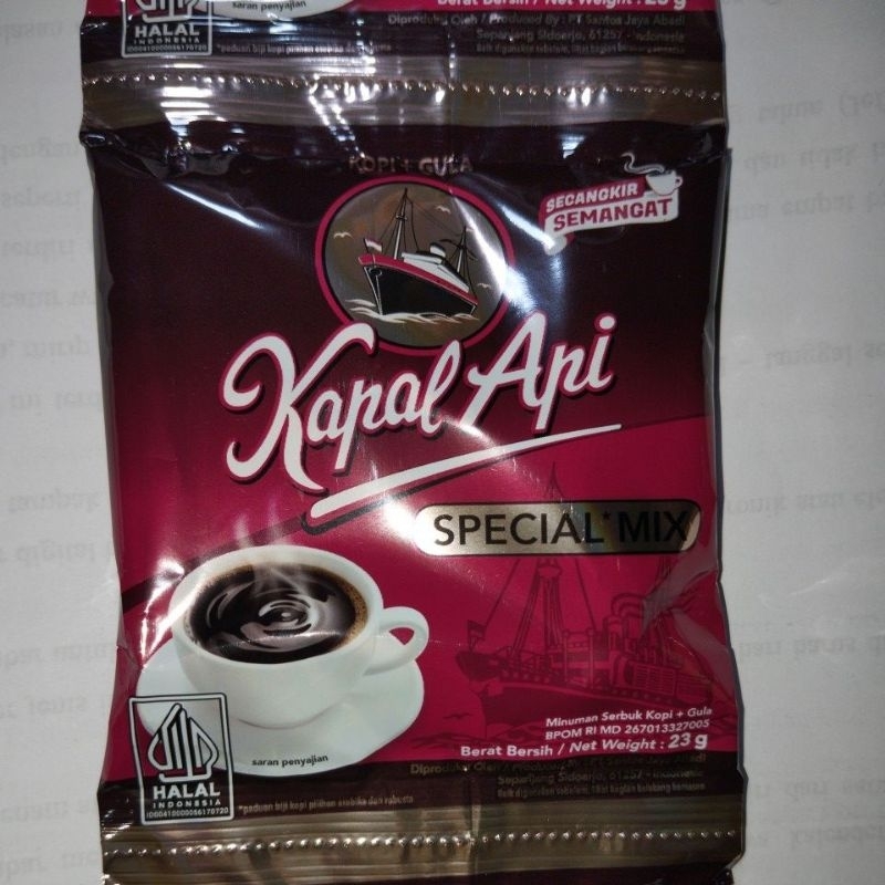 

Kopi Kapal Api Special Mix Sachet (23gr) (1 Renteng isi 10pcs)