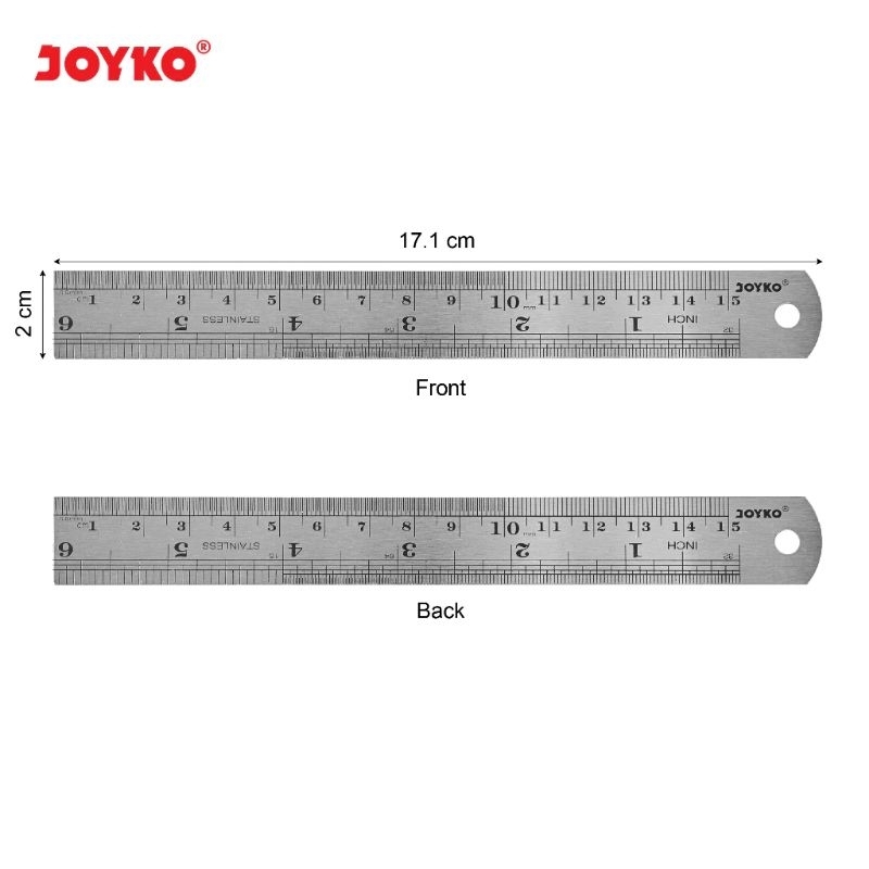 

Penggaris / Ruler 15cm Stainless