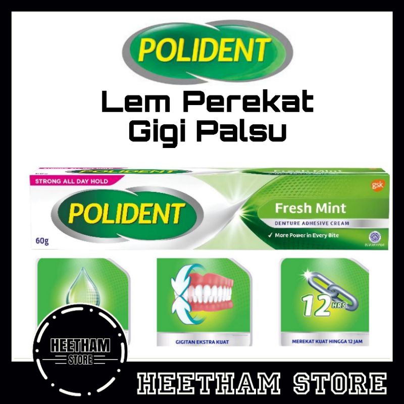 POLIDENT Lem Perekat Gigi Palsu