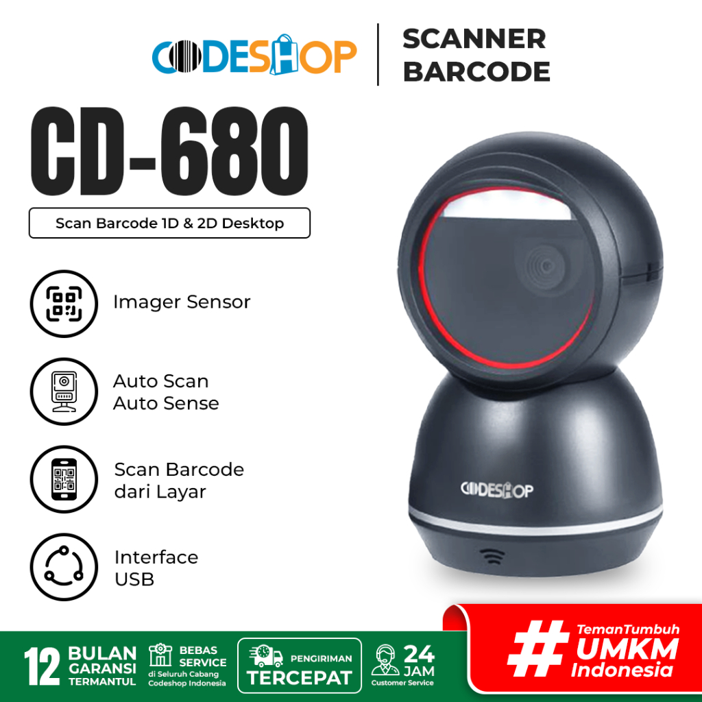 Codeshop CD-680 / CD680 / CD 680 Scanner Barcode Auto Sense Scan