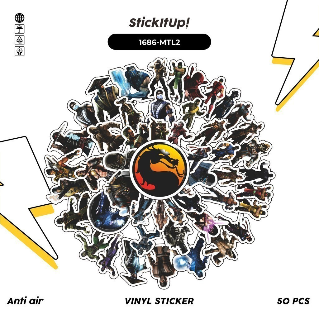 

COD✨ 100 Pcs Stiker MORTAL KOMBAT CHARACTER MIX 002 Lucu Anti Air Untuk Dekorasi Notebook Sepeda Skateboard Handphone DIY