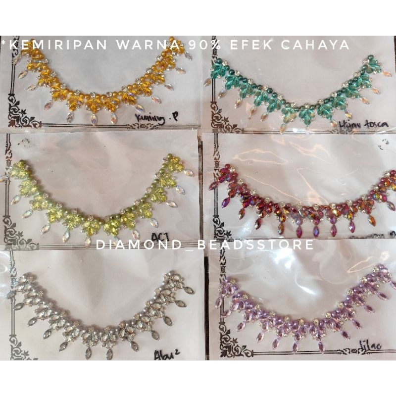 Partenzil Payet Rangkai Leher 12Biji/Payet Rangkai Premium/Payet Kebaya