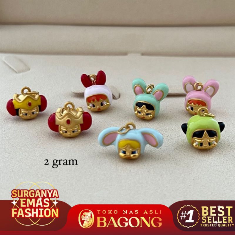 LIONTIN / CHARM PPG EMAS 24K HONGKONG HK 999% - ASLI BAGONG GOLD BAGONG EMAS