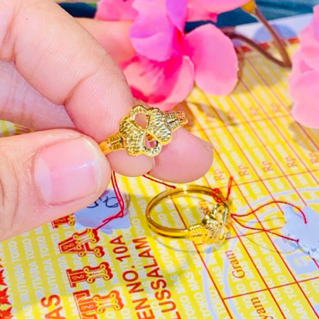 Cincin Emas Wanita Asli 16K(karat)/Cap700