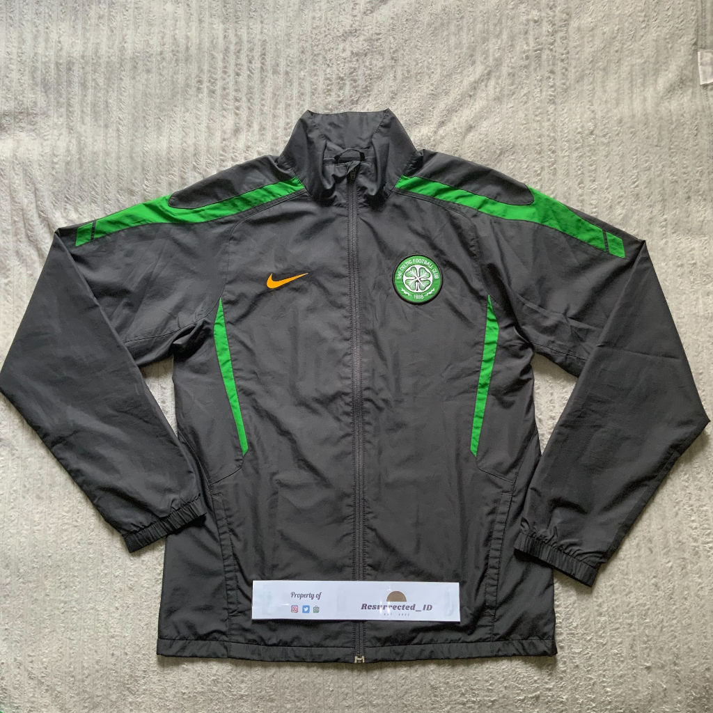 Jaket Bola Glasgow Celtic 2010/2011 Original Woven Windbreaker Windrunner Parasut Tracktop Training 