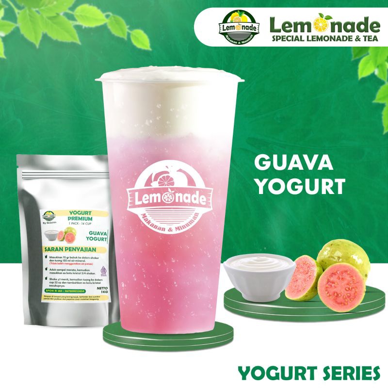 

Yogurt Bubuk Minuman Rasa - Jambu - Guava 1KG / Bubuk Minuman Premium