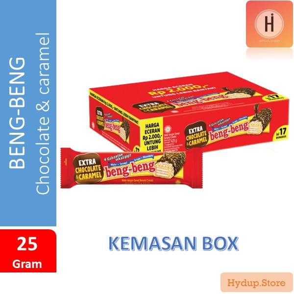 

Beng Beng Wafer Coklat Extra Chocolate & Caramel Crispy Kemasan Box 25 Gram