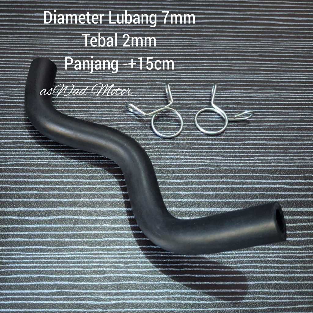 Selang Hawa Motor 7x11x2mm 15cm Original Universal / Selang Vacum / Selang Udara / Selang Pernapasan
