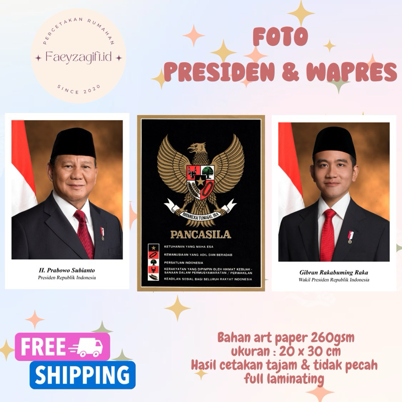 

foto presiden dan wakil presiden terpilih kualitas bagus & tajam anti air