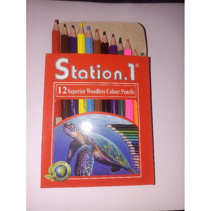 

Pensil mewarnai kayu/ station-1/ pendek 12 colour