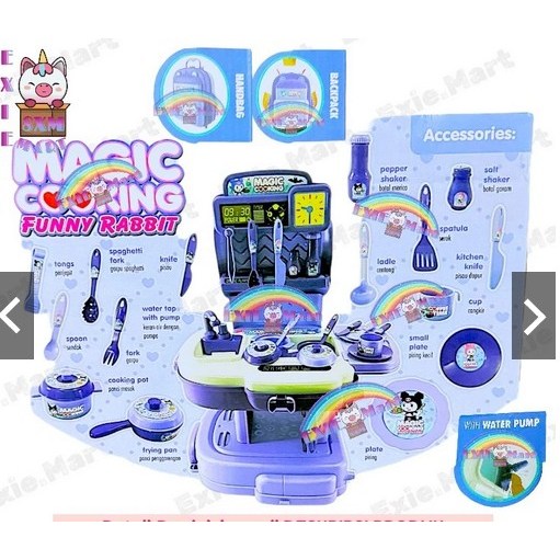 MAINAN MASAK-MASAK SET BP9633 KABIN PERLENGKAPAN DAPUR UNGU VIOLET MAGIC