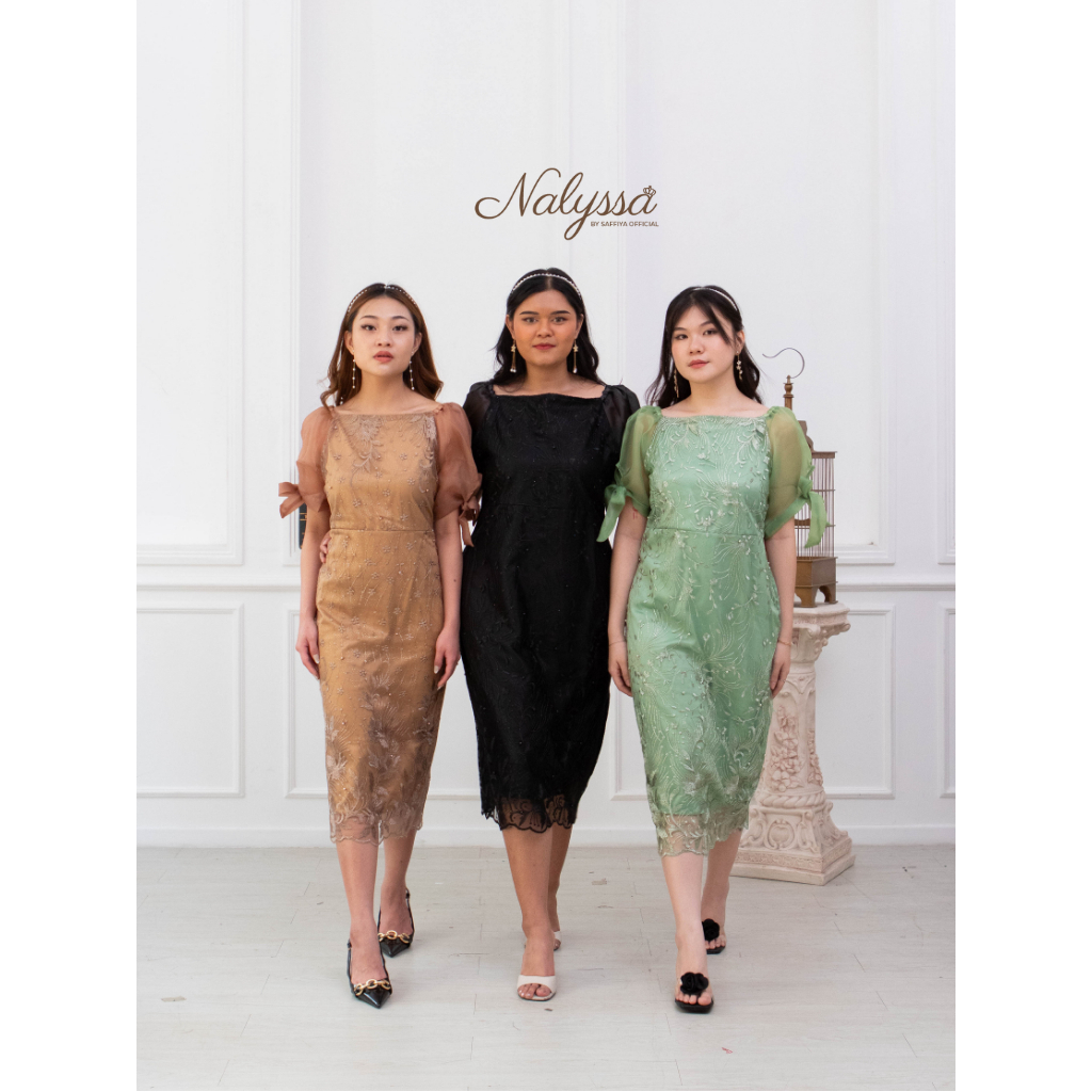 SAFFIYA-Dress Elvira |  Kondangan Dress & Gaun Eleangan, Pesta, Gereja, Natal